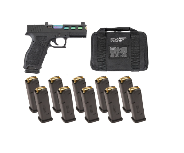 PSA Dagger Full Size - S Pistol SW3 RMR Cut Non-Threaded Chameleon Barrel, Black 10 - 17rd Mags & Bag - Palmetto State Armory