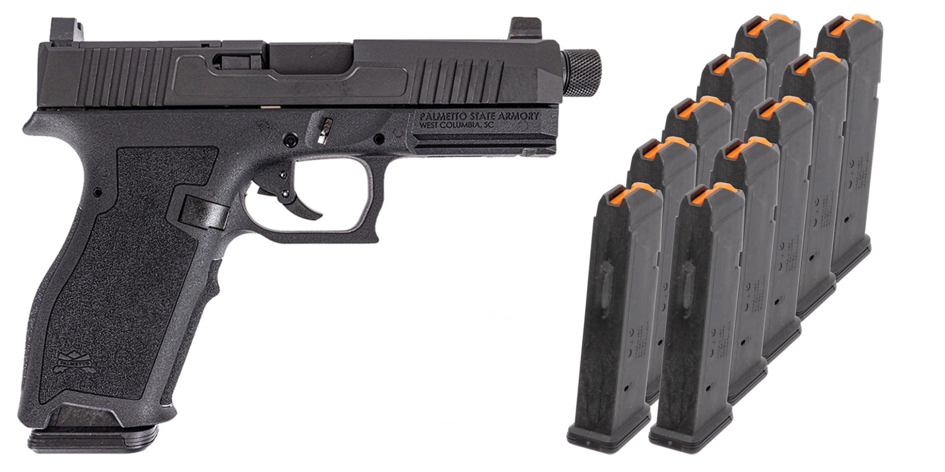 PSA Dagger Full Size-S , ECC, RMR, Threaded Barrel, Soft Case, With 10-17RD Mags, Black