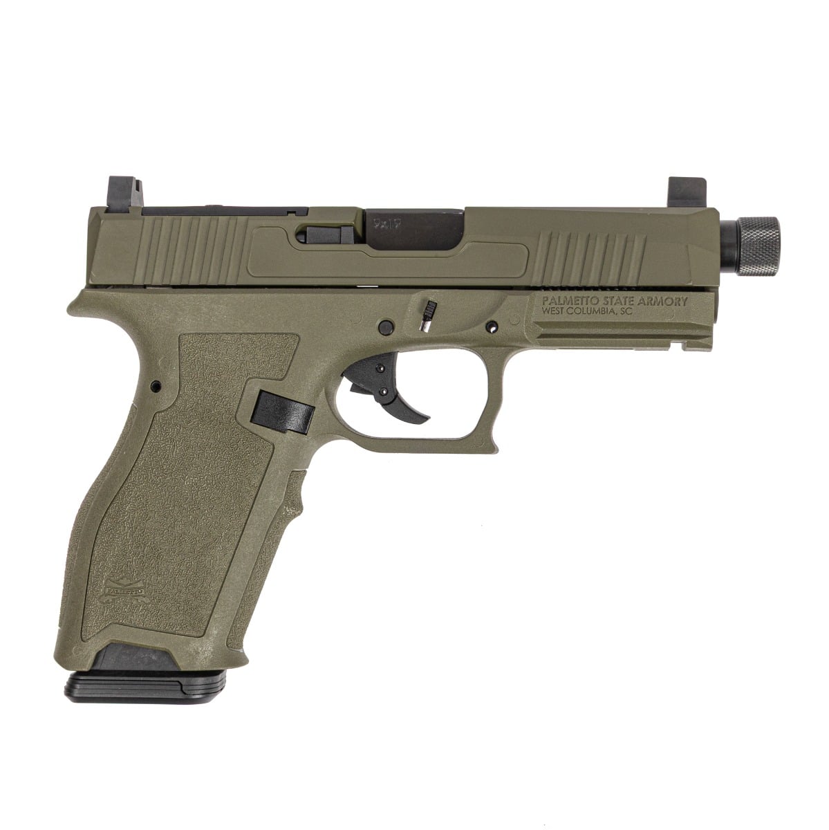 PSA Dagger Full Size - S 9mm ECC RMR Threaded Barrel Pistol, Sniper Green