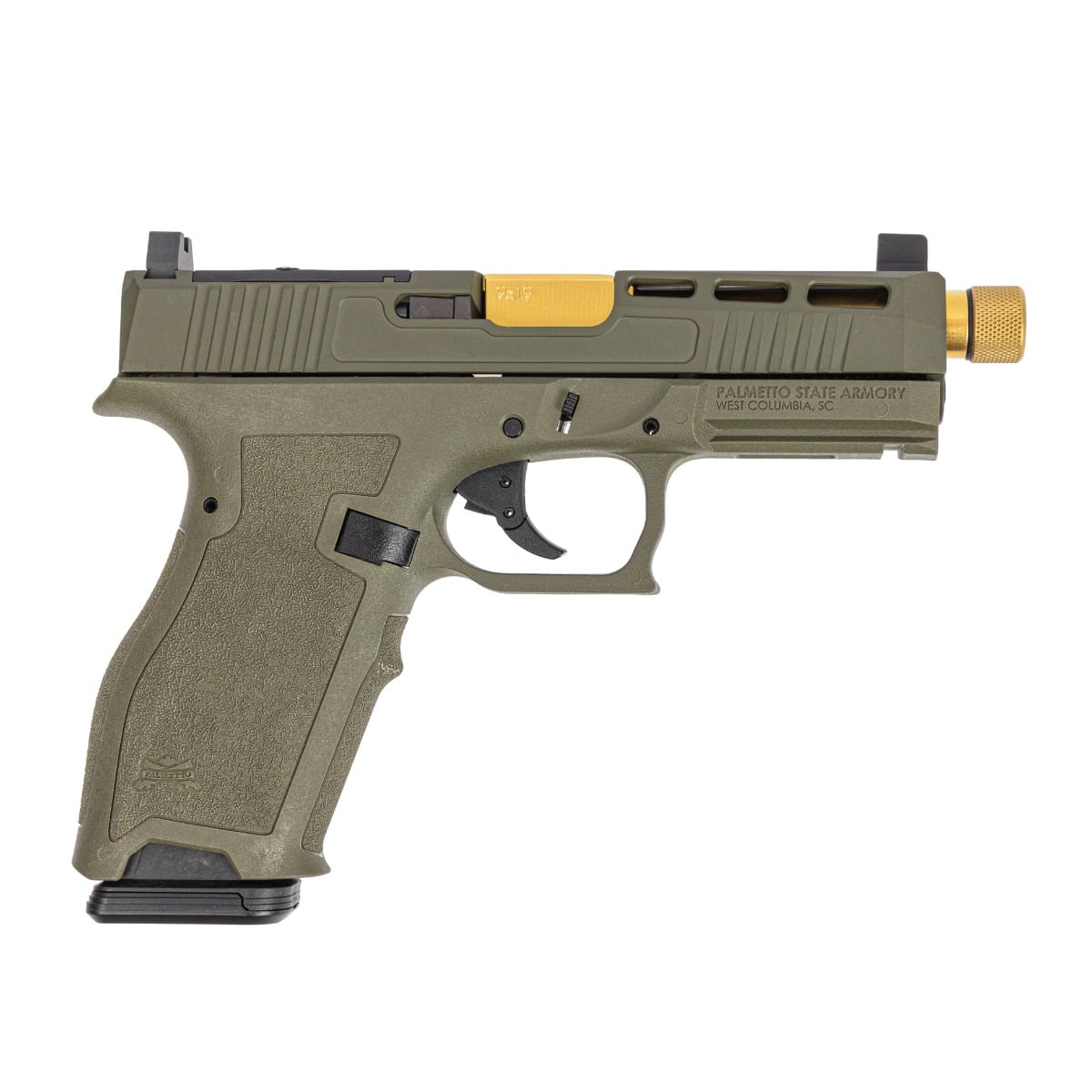 PSA Dagger Full Size - S 9mm SW2 RMR Pistol With TiN Threaded Barrel, Sniper Green