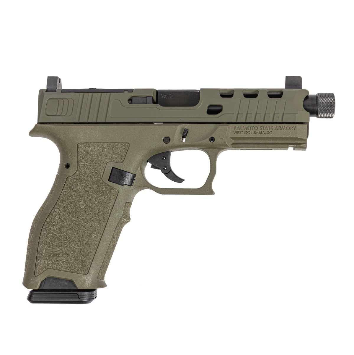 PSA Dagger Full Size - S 9mm Pistol With SWRV2 RMR Slide & Threaded Barrel, Sniper Green