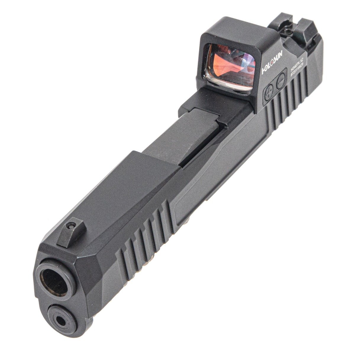 PSA Dagger Micro Complete Slide Assembly, Non-Threaded Barrel - Shield Cut w/ Holosun 407k, Black