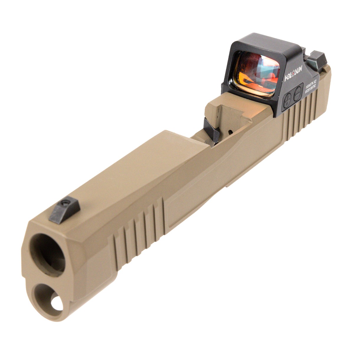 PSA Dagger Micro X-1 Complete Slide Assembly, Optics Ready Shield Cut, W/Holosun 407k, Flat Dark Earth - Palmetto State Armory