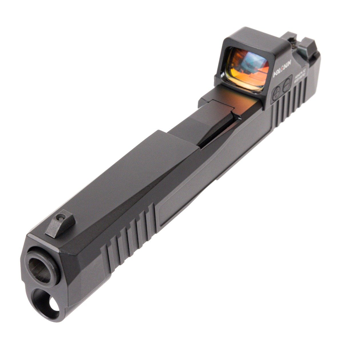 PSA Dagger Micro X-1 Complete Slide Assembly, Non-Threaded Barrel - Shield Cut W/Holosun 407k, Black