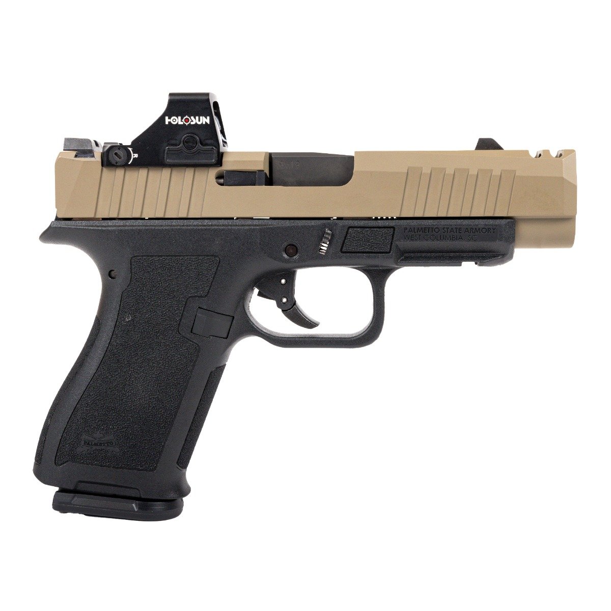 PSA Dagger Micro C-1 9mm Pistol - Shield Cut, W/Holosun 407k, FDE Slide, 2-Tone - Palmetto State Armory