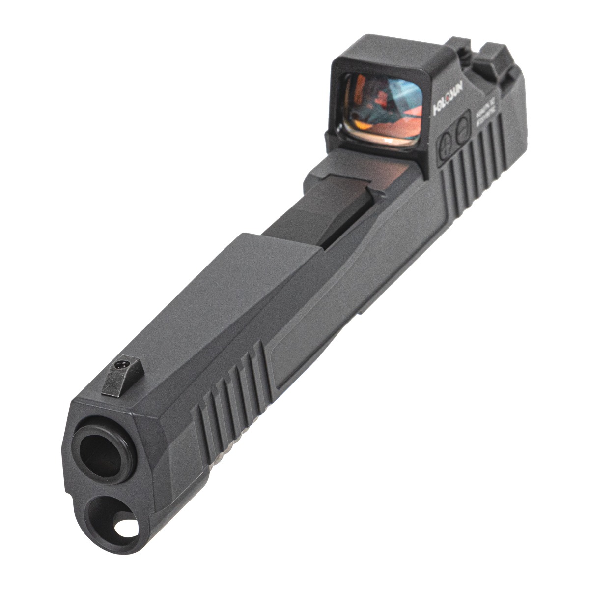 PSA Dagger Micro X-1 Complete Slide Assembly, Non-Threaded Barrel - Shield Cut W/Holosun 407k, Gray - Palmetto State Armory