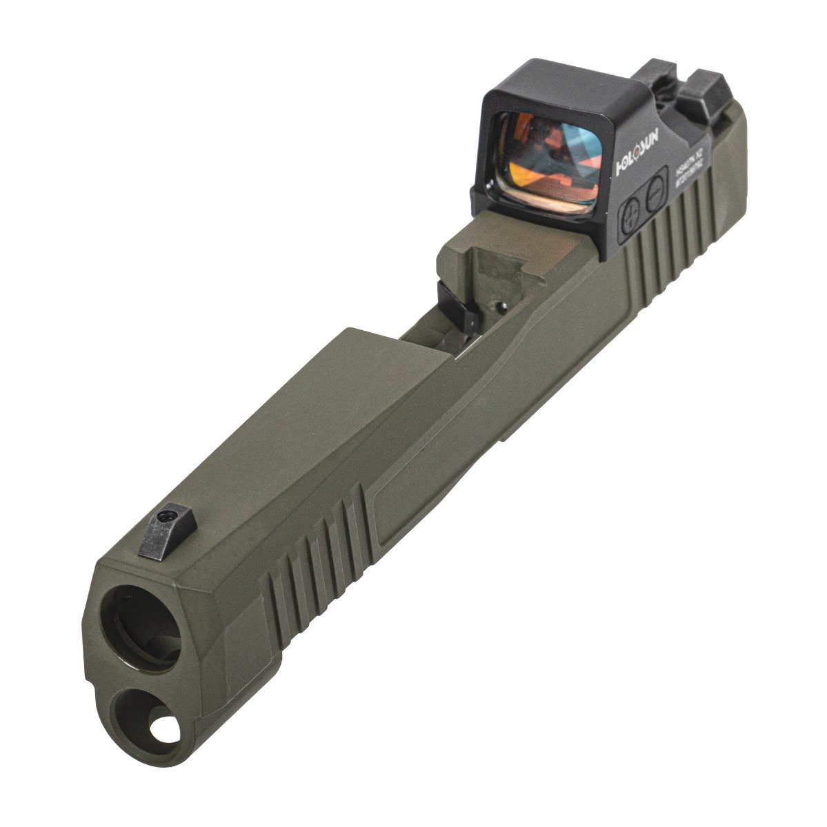 PSA Dagger Micro X-1 Complete Slide Assembly - Shield Cut W/Holosun 407k, Sniper Green