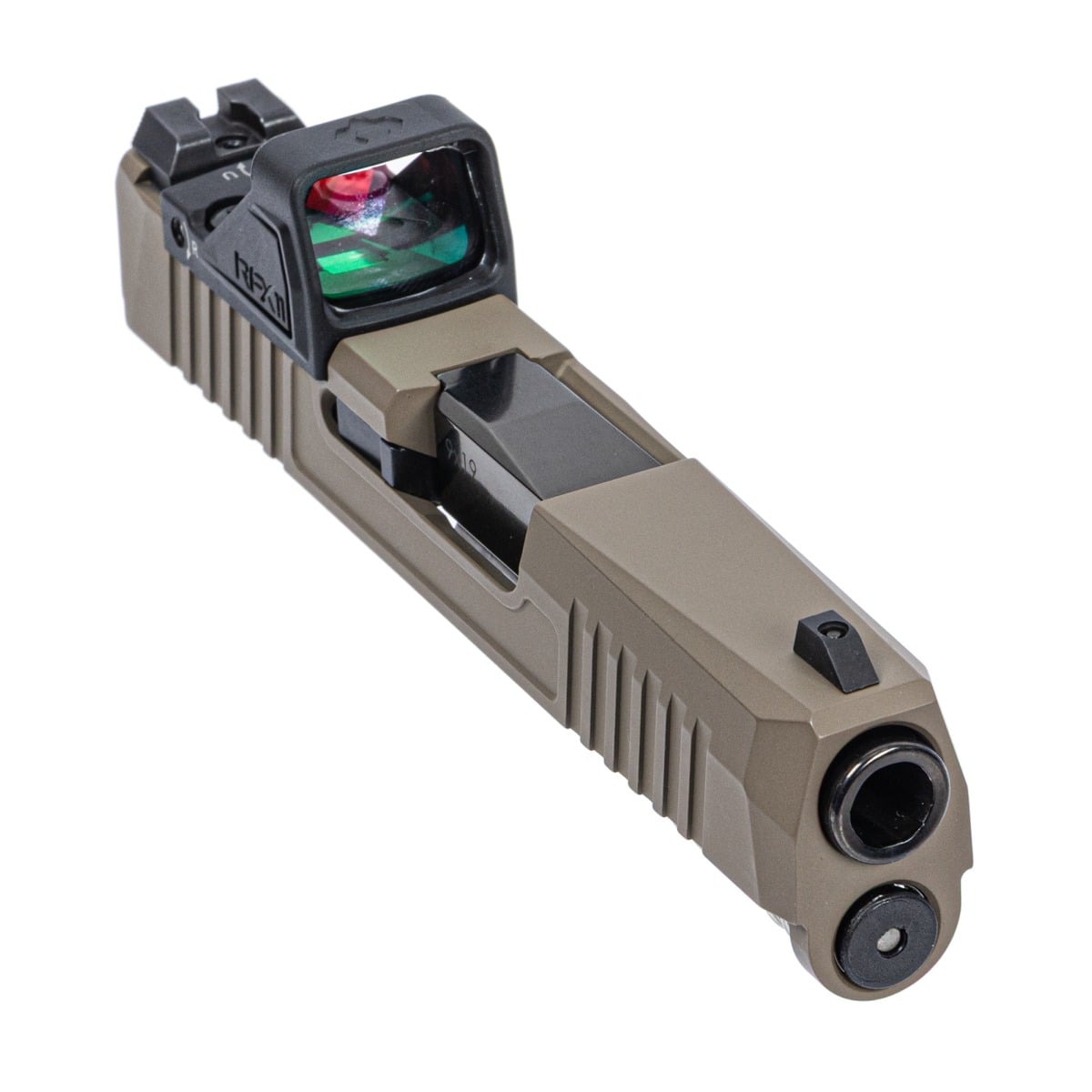 Palmetto State Armory PSA Dagger Micro Complete 9mm Slide Assembly, Optics Ready FDE w/Viridian RFX11 Green Dot Sight