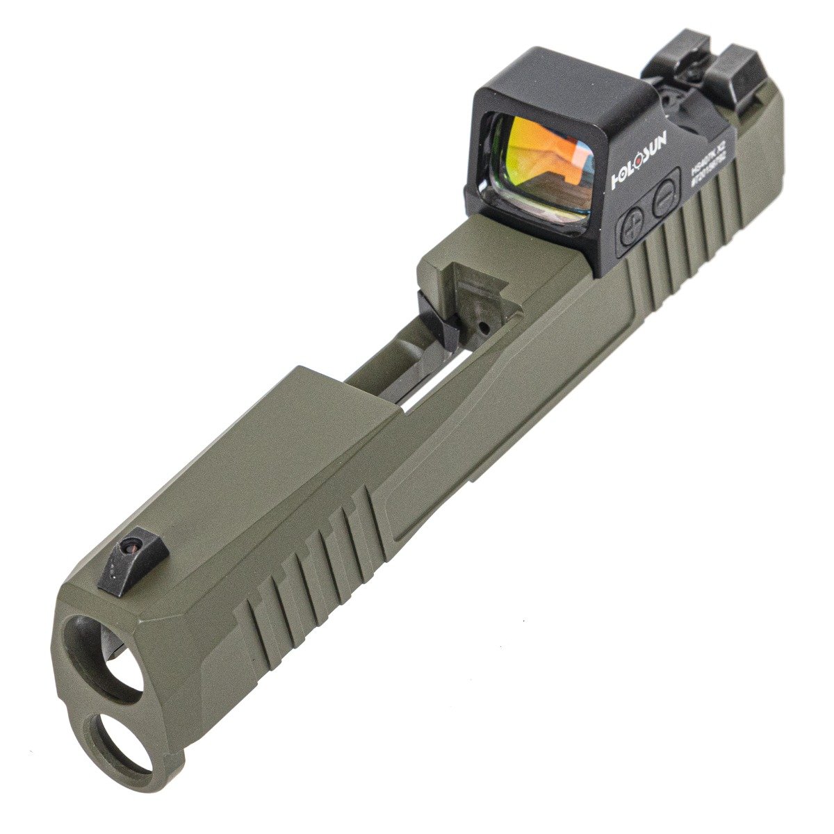 PSA Dagger Micro Complete Slide Assembly - Shield Cut W/Holosun 407K, Sniper Green - Palmetto State Armory