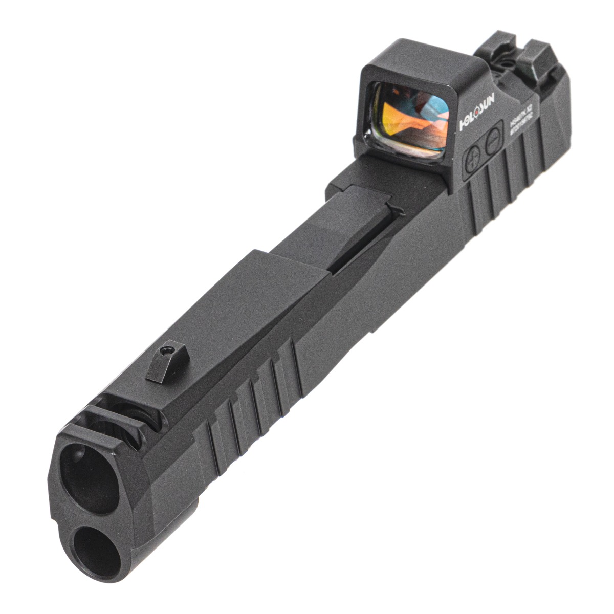 PSA Dagger Micro C-1 Complete Slide Assembly, Non-Threaded Barrel - Shield Cut W/Holosun 407K, Black - Palmetto State Armory