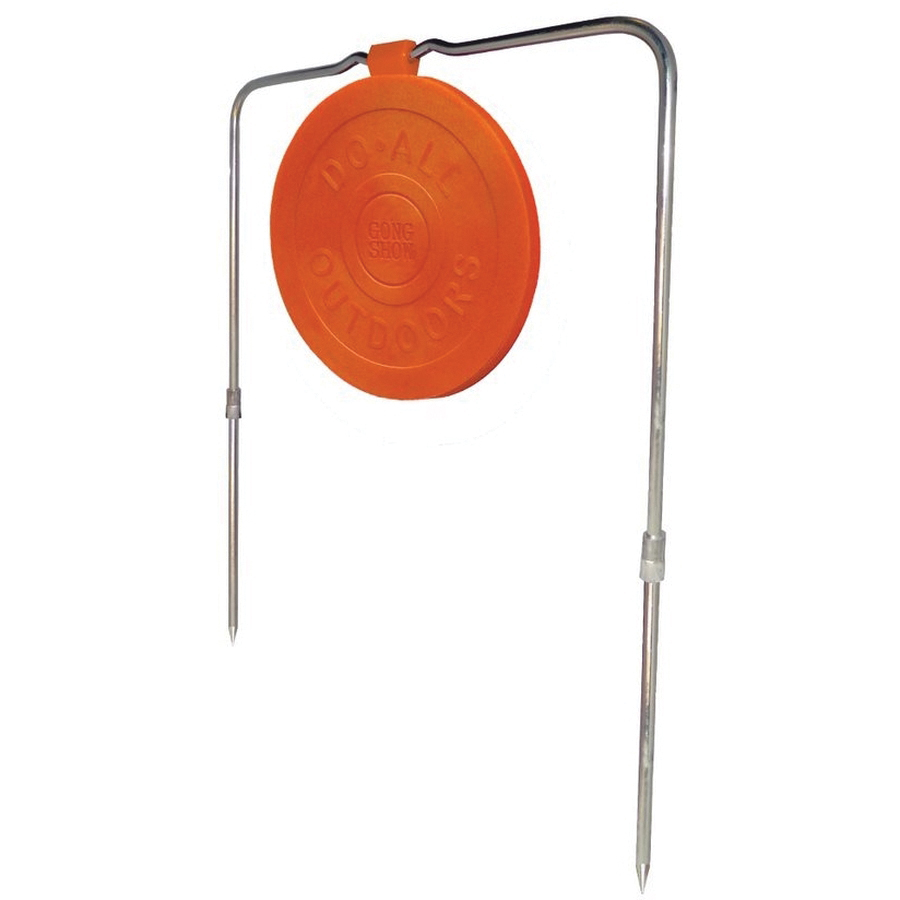 Do-All Outdoors 6" .22 Cal/.50 Cal Hanging Gong Show Target 8.75" x 14", Orange - Do-All Outdoors