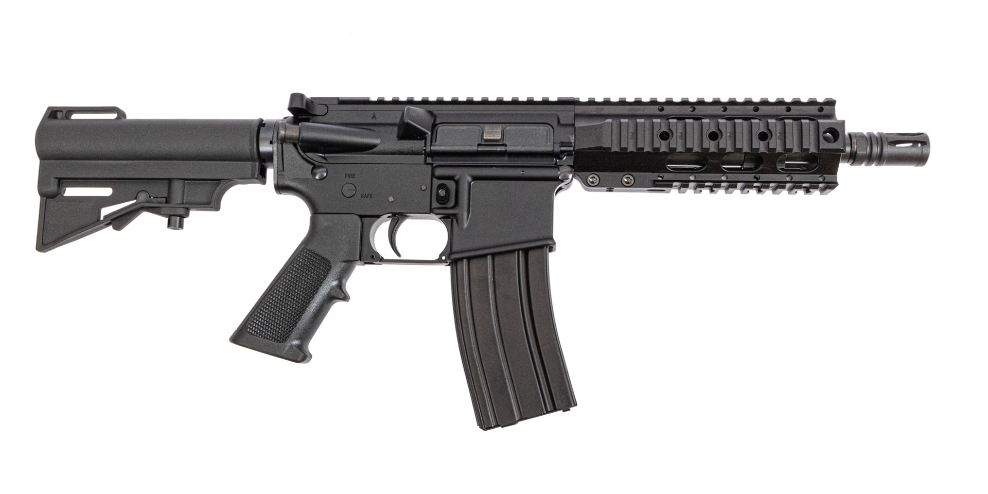 DPMS "Kitty Kat" 300AAC 7.5" A4 Quad Rail CAR Brace Pistol, Black - Dpms