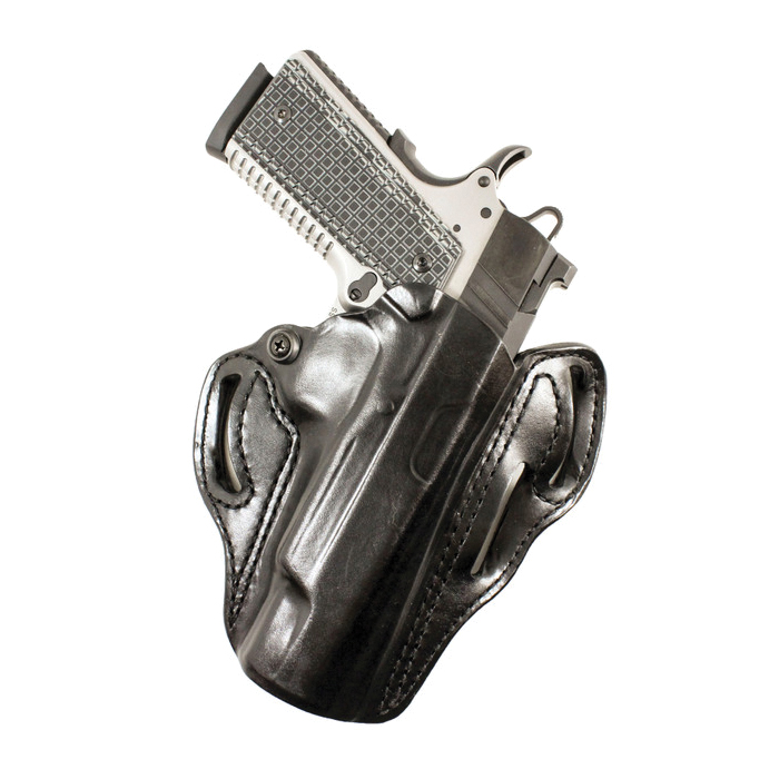 Desantis Gunhide Speed Scabbard Springfield Armory Echelon OWB Holster Right Leather, Black - Desantis Gunhide