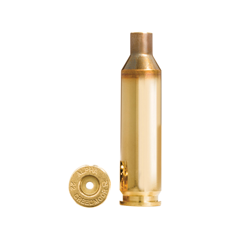 Alpha Munitions .22 Creedmoor Large Rifle Unprimed Brass Cartridge Case, 100rds - Alpha Munitions