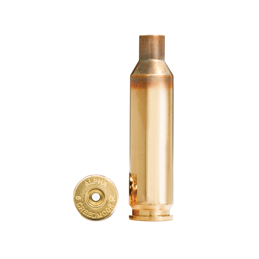 Alpha Munitions 6mm Creedmoor Small Rifle Unprimed Brass Cartridge Case, 100rds - Alpha Munitions