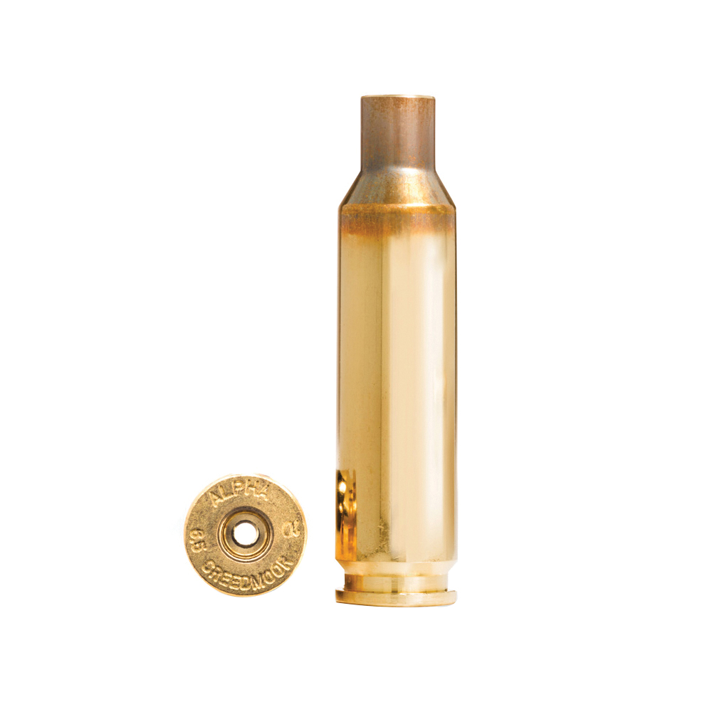 Alpha Munitions 6.5 Creedmoor Small Rifle Unprimed Brass Cartridge Case, 100rds - Alpha Munitions