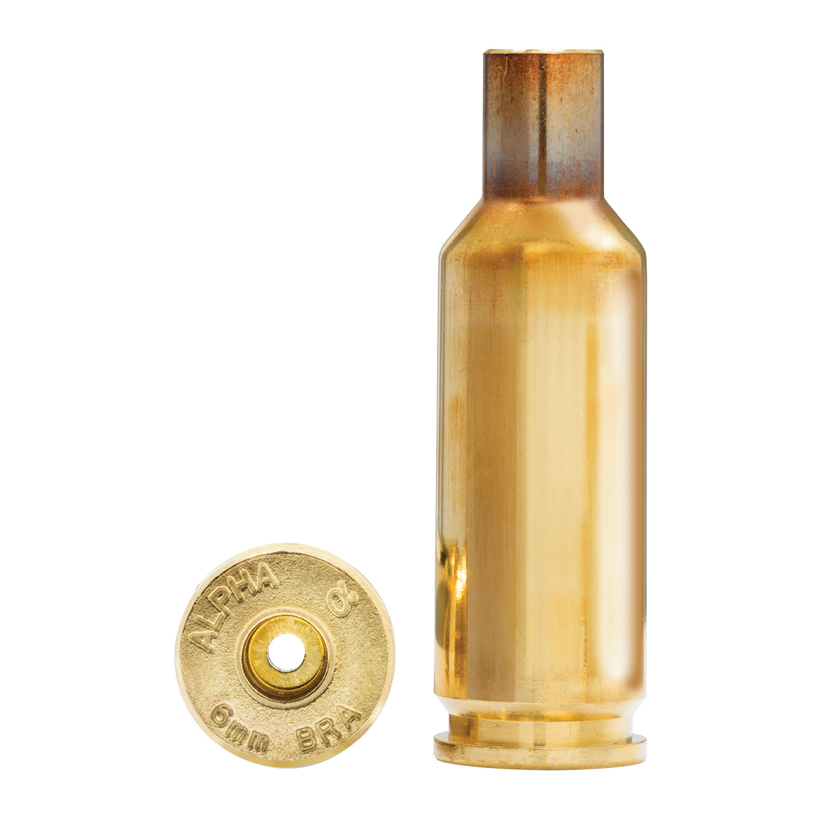 Alpha Munitions 6mm BRA Small Rifle Unprimed Brass Cartridge Case, 100rds - Alpha Munitions
