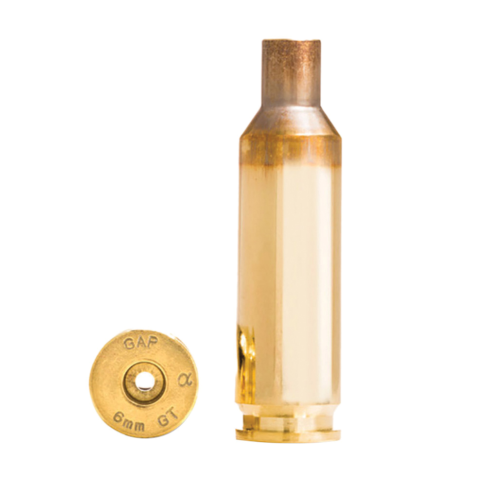 Alpha Munitions 6mm GT Small Rifle Unprimed Brass Cartridge Case, 100rds - Alpha Munitions