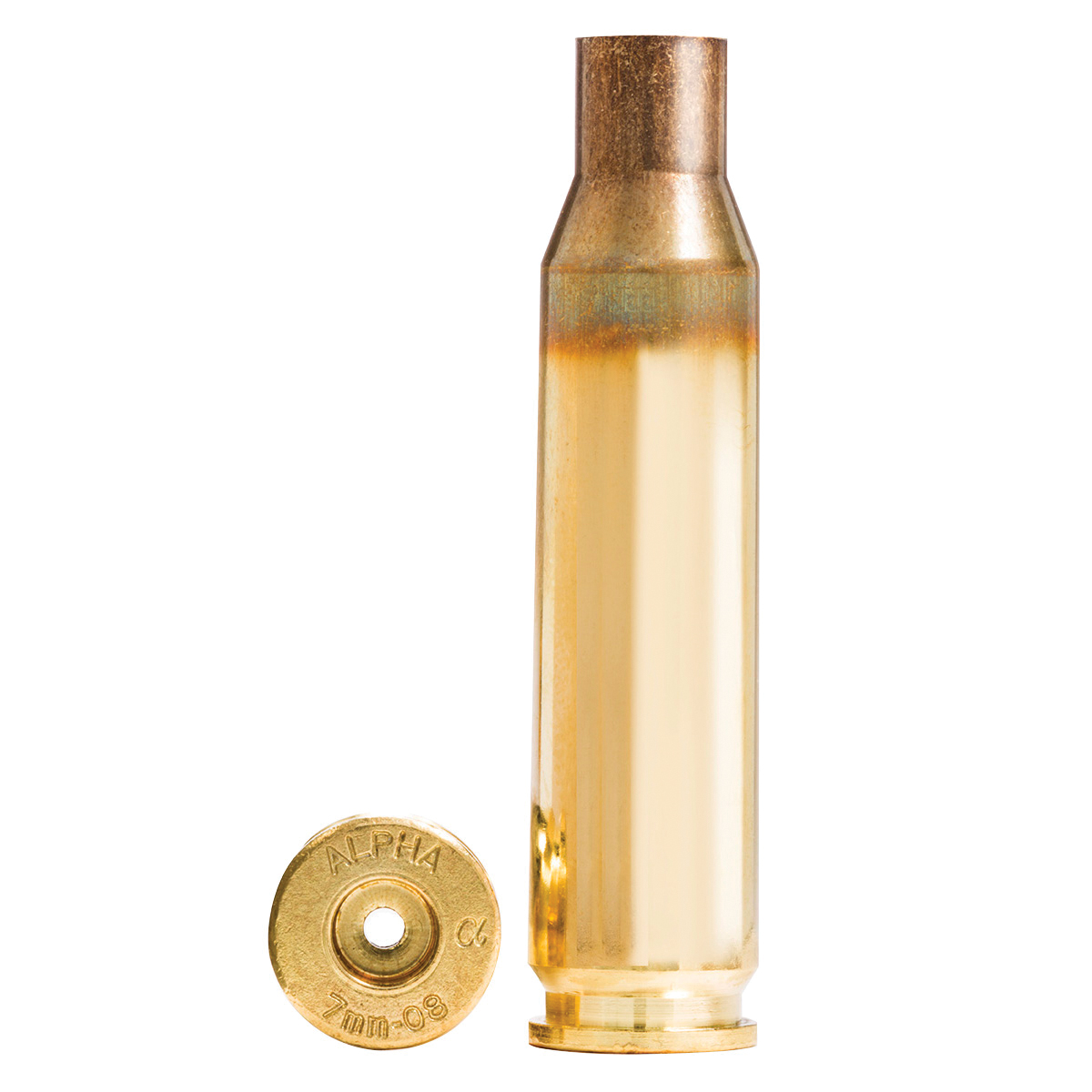 Alpha Munitions 7mm-08 Remington Large Rifle Unprimed Brass Cartridge Case, 100rds - Alpha Munitions