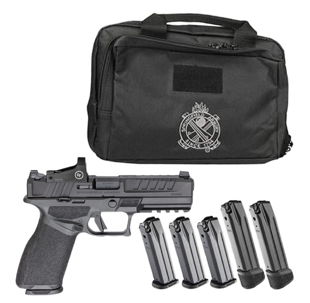 Springfield Echelon Gear Up 4.5" 9mm Pistol w/ Crimson Trace CTS-1550 Optic, Black - (3) 17rd / (2) 20rd Magazines - Springfield Armory