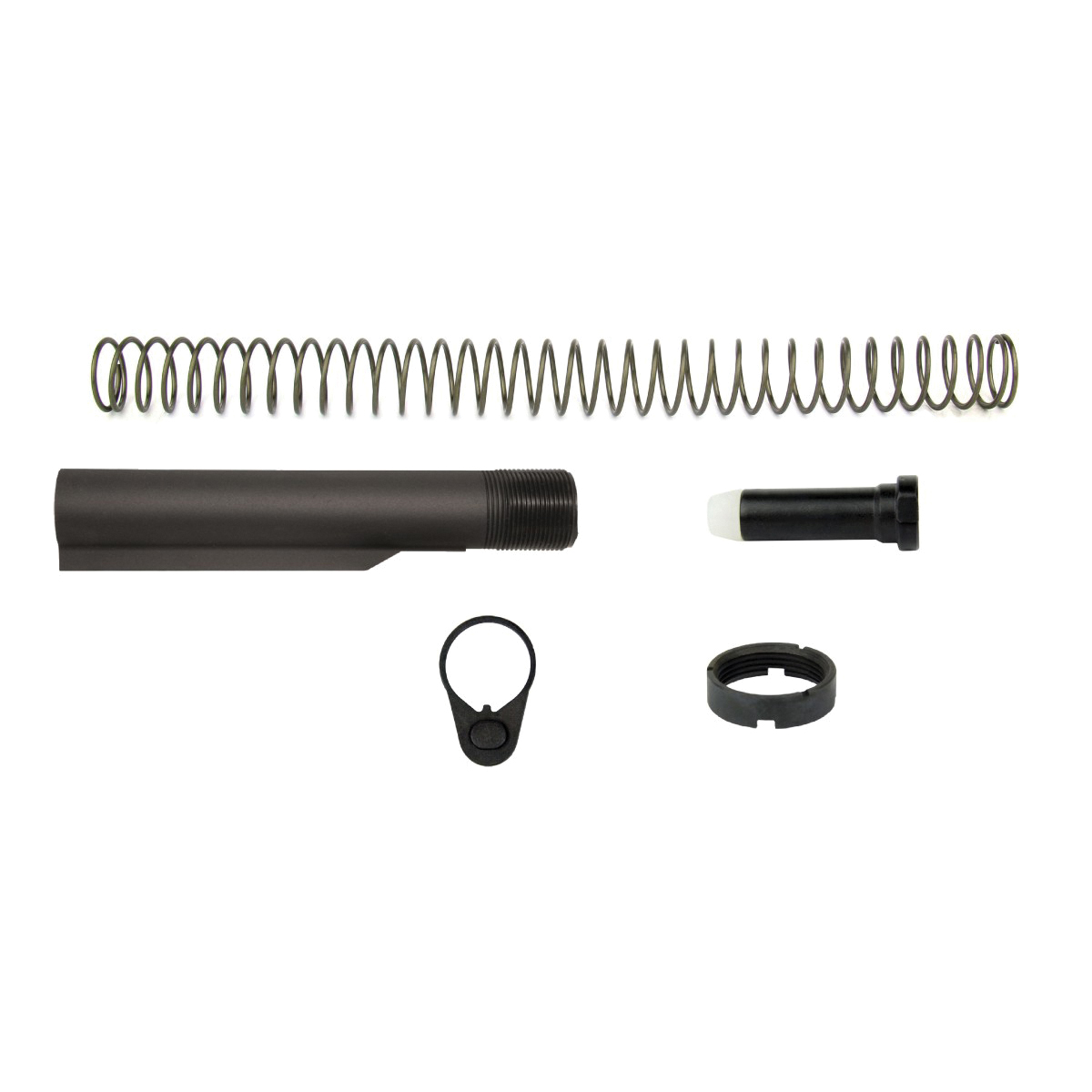 TacFire Buffer Tube Kit w/Standard End Plate, Black