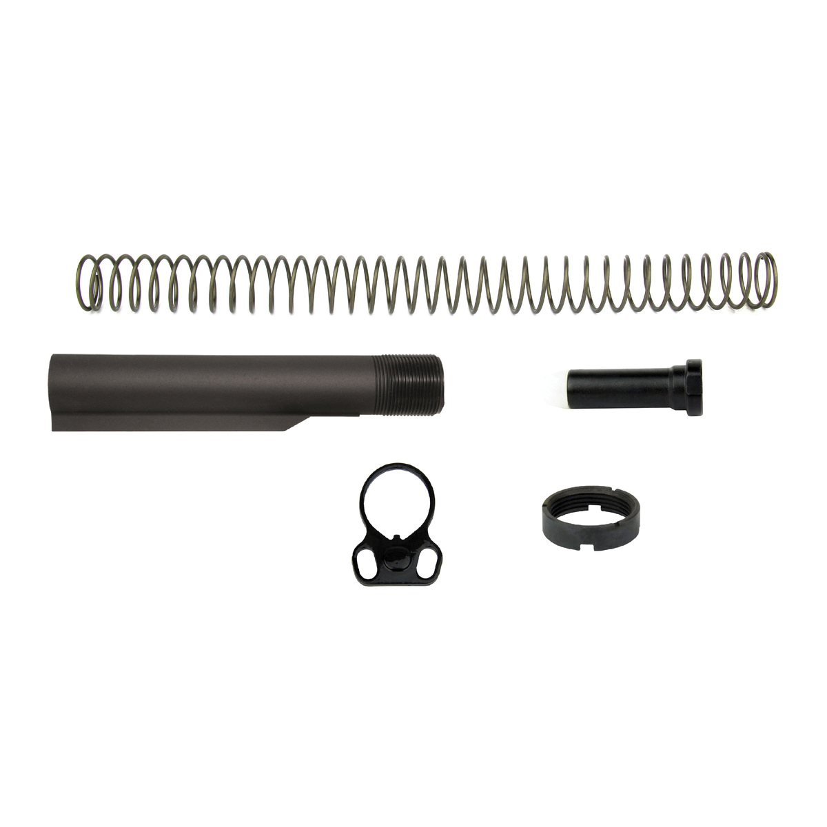 TacFire Buffer Tube Kit w/Dual Loop End Plate, Black - Tacfire