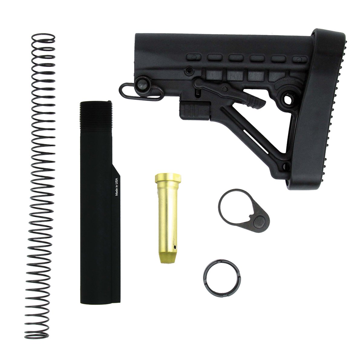 TacFire 6-Postion Stock Kit w/QD Attachment, Black - Tacfire