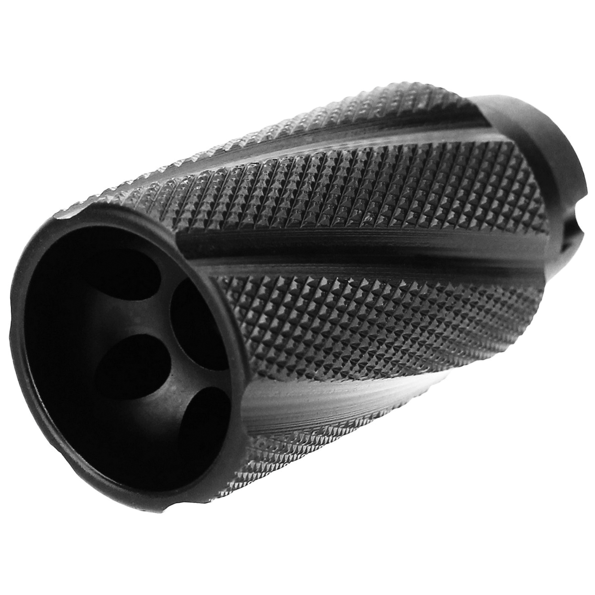 TacFire Knurled Linear Compensator M14x1 LH, Black - Tacfire
