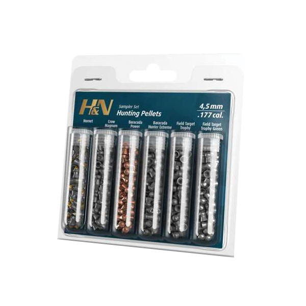 H&N Hunting-Sampler Type II .177 Caliber 6-Type Airgun Pellet - H&N