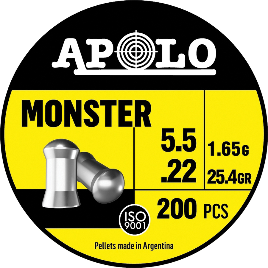 Hatsan USA Apolo Monster .22 Cal Airgun Rifle Pellet, 25.40 gr 200rds
