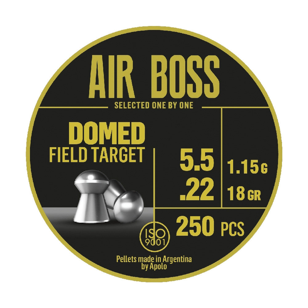 Hatsan USA Apolo Air Boss Domed Field Target .22 Cal Airgun Rifle Pellet, 18 gr 250rds - Hatsan USA