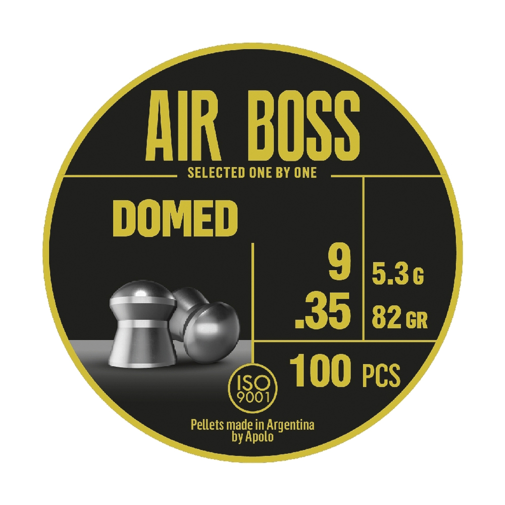 Hatsan USA Apolo Air Boss Domed .35 Cal Airgun Rifle Pellet, 82 gr 100rds - Hatsan Usa