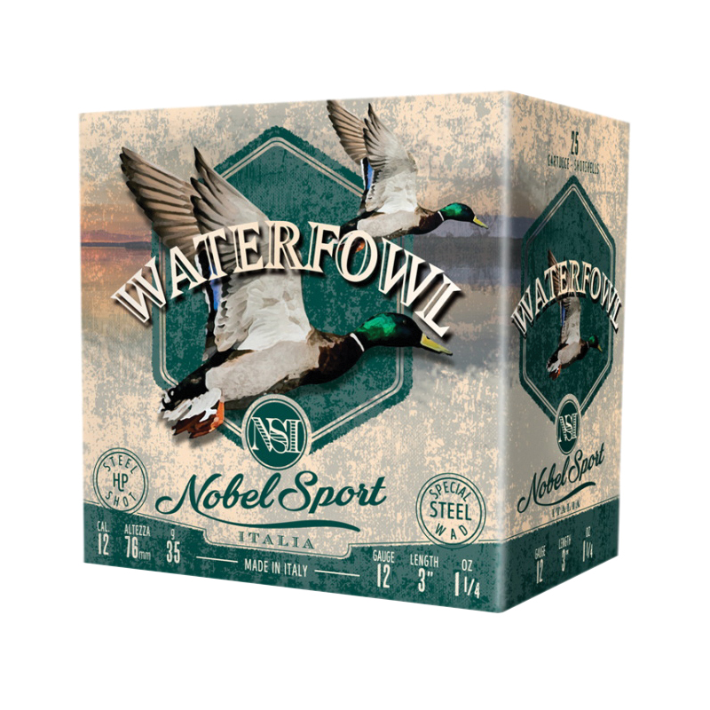 Nobel Sport Waterfowl 12 Gauge 3" #4 1-1/4 Ounce 25rds - Nobel Sport