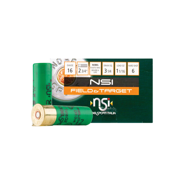 Nobel Sport Field & Target Hunting Loads 16 Gauge 2-3/4" #6 1-1/16 Ounce 25rds