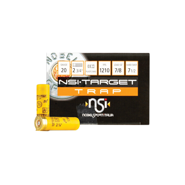 Nobel Sport Target Trap Gold 20 Gauge 2-3/4" #7.5 7/8 Ounce 25rds - Nobel Sport