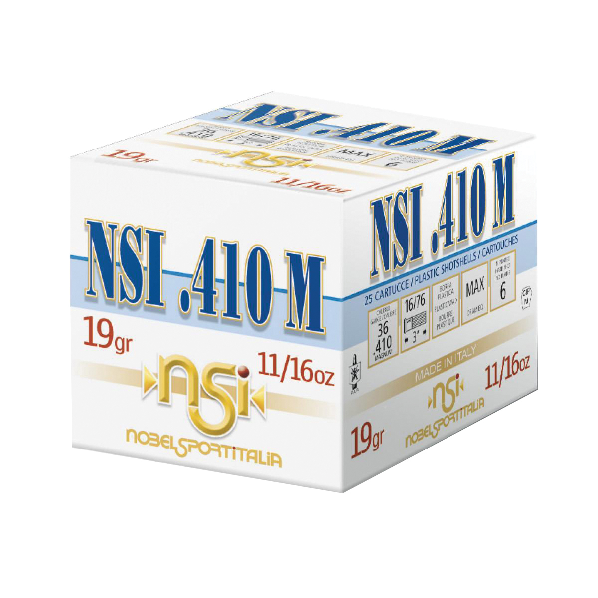 Nobel Sport 410 M Hunting Loads .410 Gauge 3" #6 11/16 Ounce 25rds - Nobel Sport