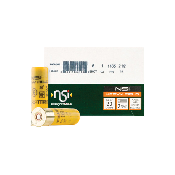 Nobel Sport Heavy Field Hunting Loads 20 Gauge 2-3/4" #6 1 Ounce 25rds - Nobel Sport