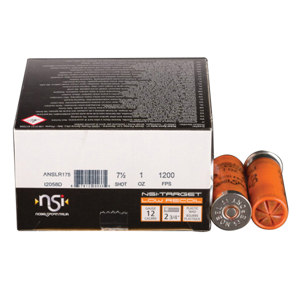 Nobel Sport Target Trap LR1 Low Recoil 12 Gauge 2-3/4" #7.5 1 Ounce 25rds - Nobel Sport