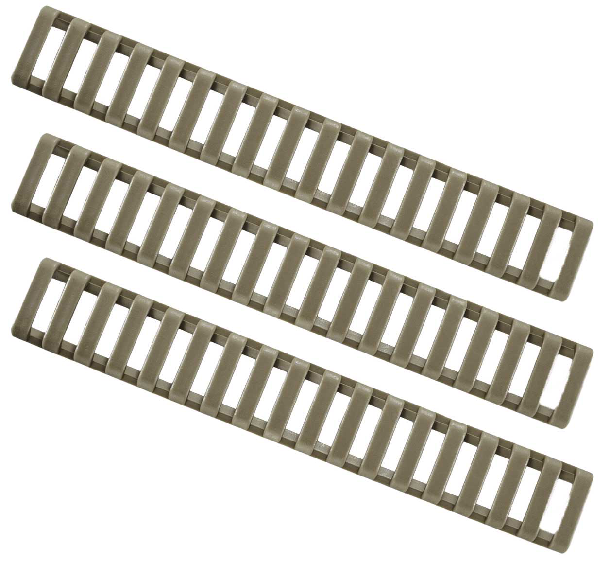 ERGO 18-Slot Ladder LowPro Rail Cover 3 Pack, Coyote Brown - 4373-3PK-CB - Ergo