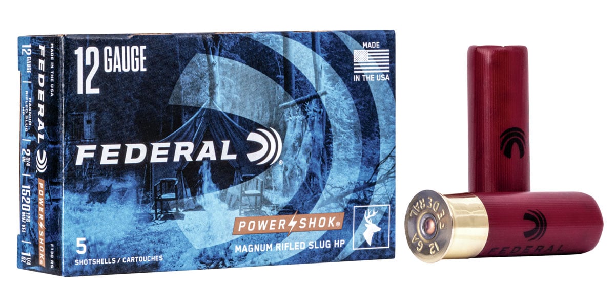 Federal 12ga 2.75" Magnum 1.25oz HP Power-Shok Rifled Slug Shotshell Ammunition 5rds - F130 RS - Federal