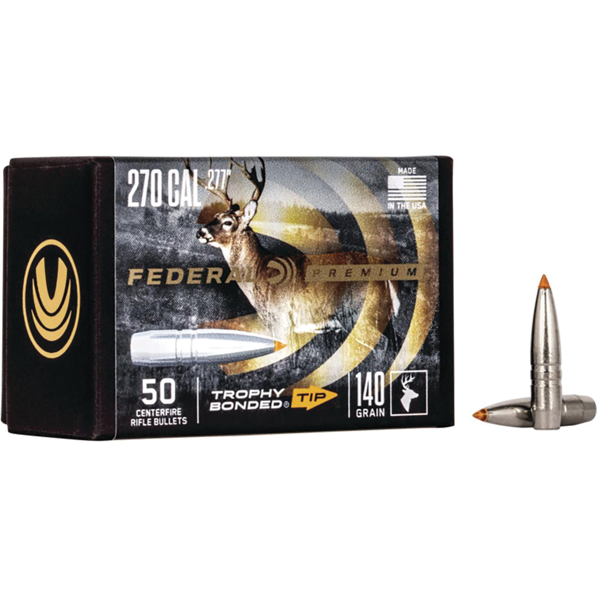 Federal .277 Cal BPT Rifle Bullet, 140 gr 0.277" 50rds - Federal