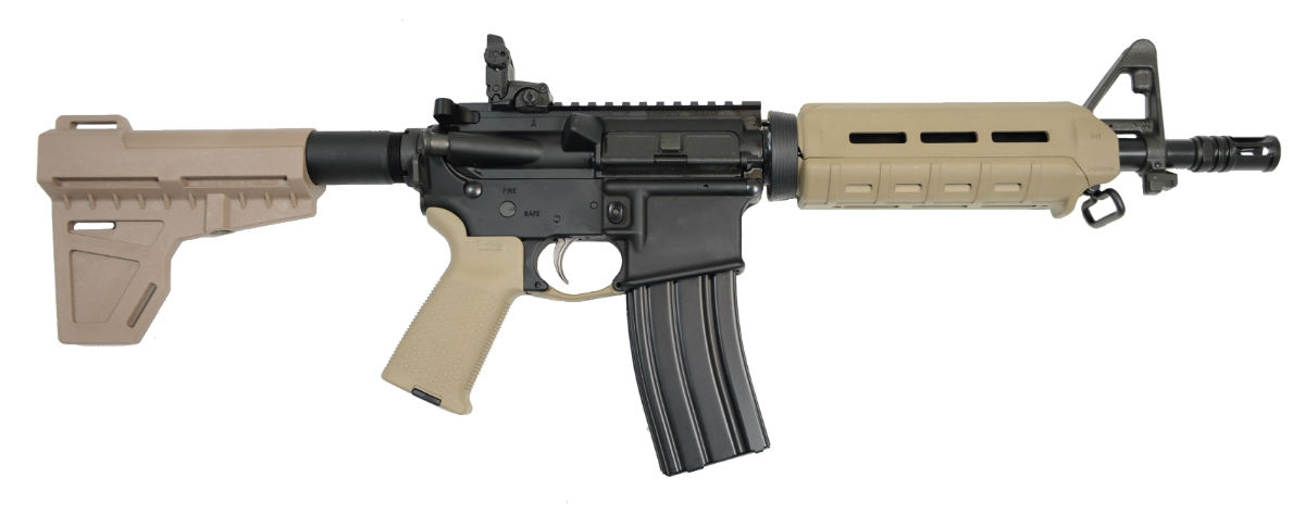 PSA PA-15 10.5" AR-15 Pistol 5.56 Nitride CRBN Shockwave MOE AR-15 Pistol, FDE - Palmetto State Armory