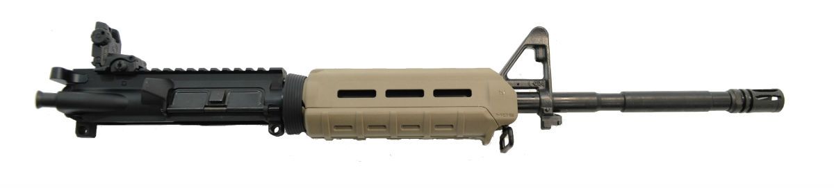 PSA 16" M4 Carbine Length 5.56 NATO 1/7 Phosphate MOE Upper With BCG, CH, & Rear MBUS - Flat Dark Earth - Palmetto State Armory