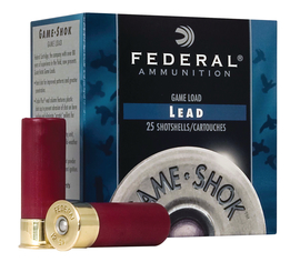 Federal 20ga 2.75" 1oz #8 "Game-Shok" Heavy Field Lead Shotshells 25rds - H202 8 - Federal