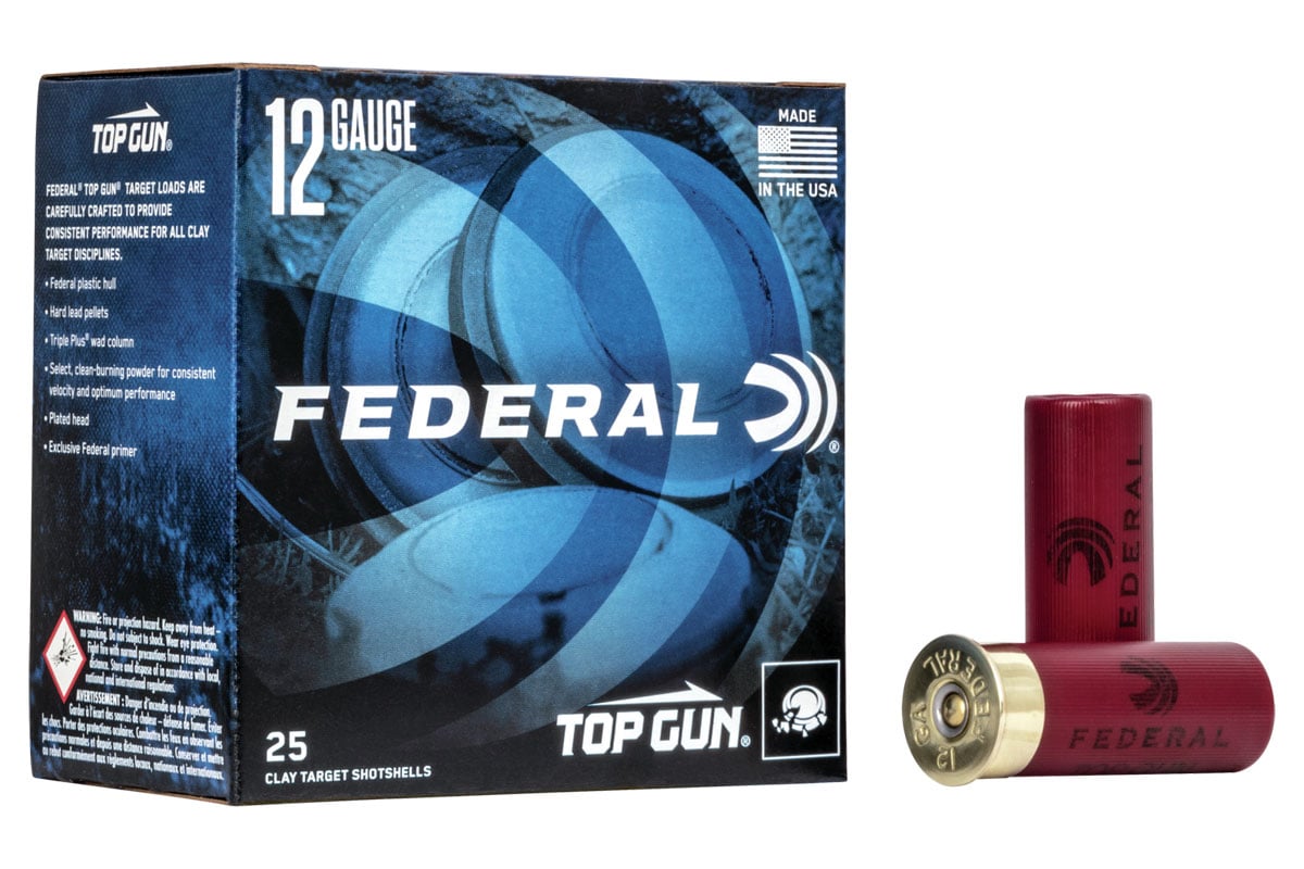 Federal 12ga 2.75" 3DE 1-1/8oz #8 Top Gun Shotshell Ammunition 25rds - TG12 8 - Federal