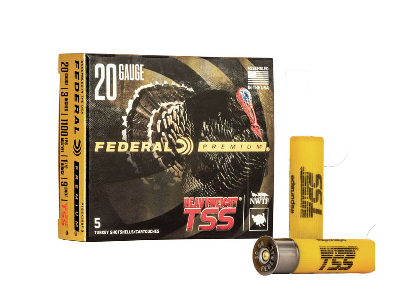 Federal Heavyweight TSS 3" 1.5 oz #9 20 Gauge Ammunition, 5 Rounds - PTSSX259F 9 - Federal