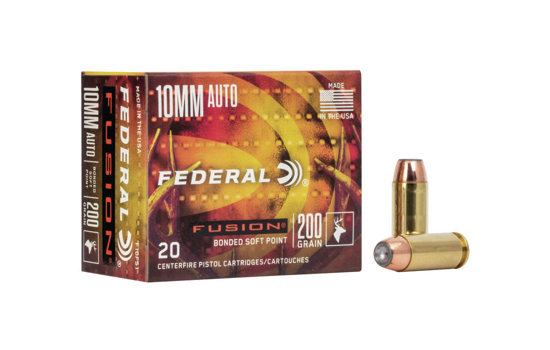 Federal Premium Fusion 200 gr Bonded SP 10mm Ammunition 20 Rounds - F10FS1 - Federal