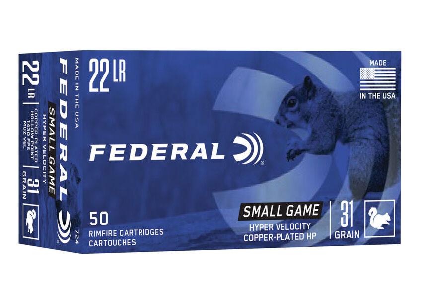 Federal Premium Small Game Hyper Velocity 31 gr CPHP .22 LR Ammunition 50 Rounds - 724 - Federal