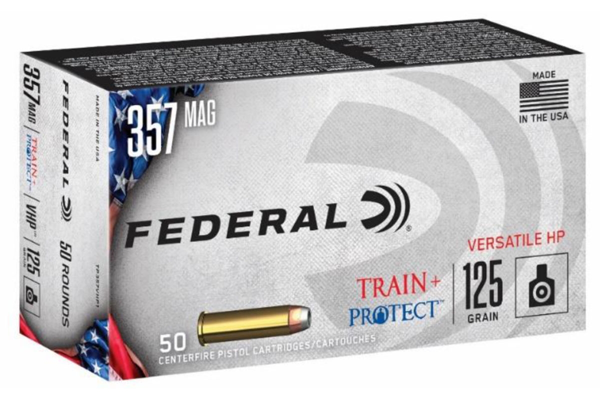 Federal Train and Protect .357 Magnum 125 gr JHP 50 Rounds Ammunition - TP357VHP1