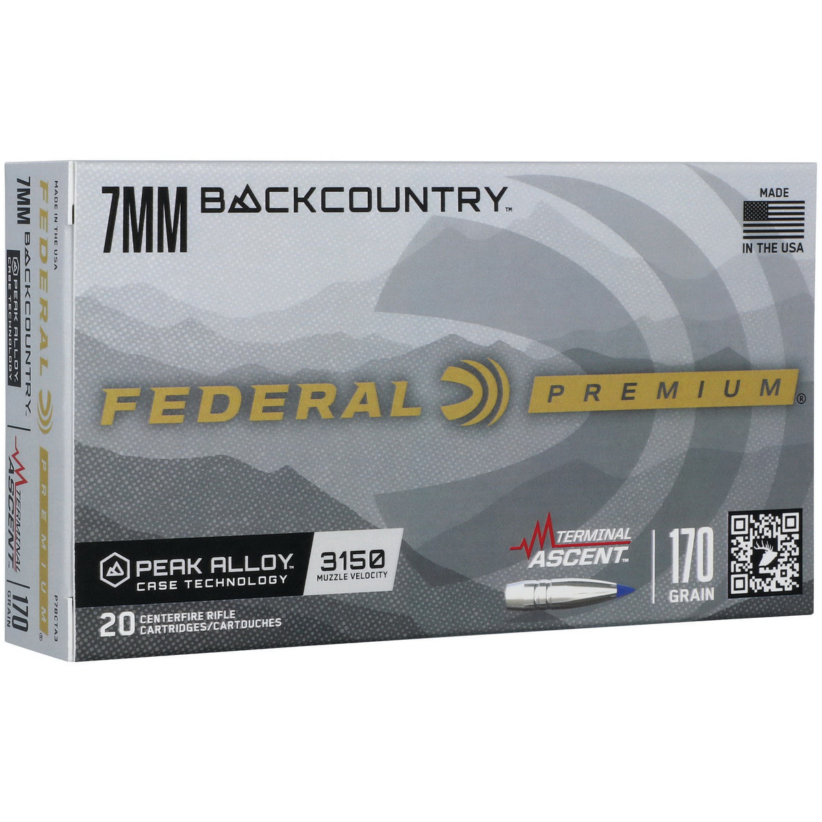 Federal Terminal Ascent 7mm Backcountry 170 gr PT 20rds - Federal